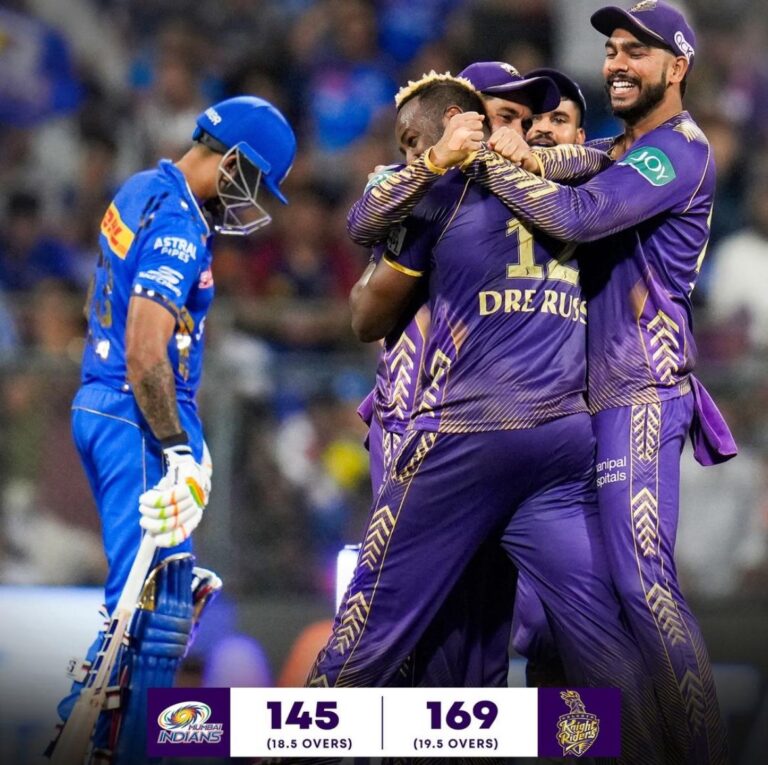 IPL 2024 KKR vs MI : आज आईपीएल के 51वे मैच में कोलकाता ने मुम्बई इंडियंस को 24 रन से दिया सिकस्त