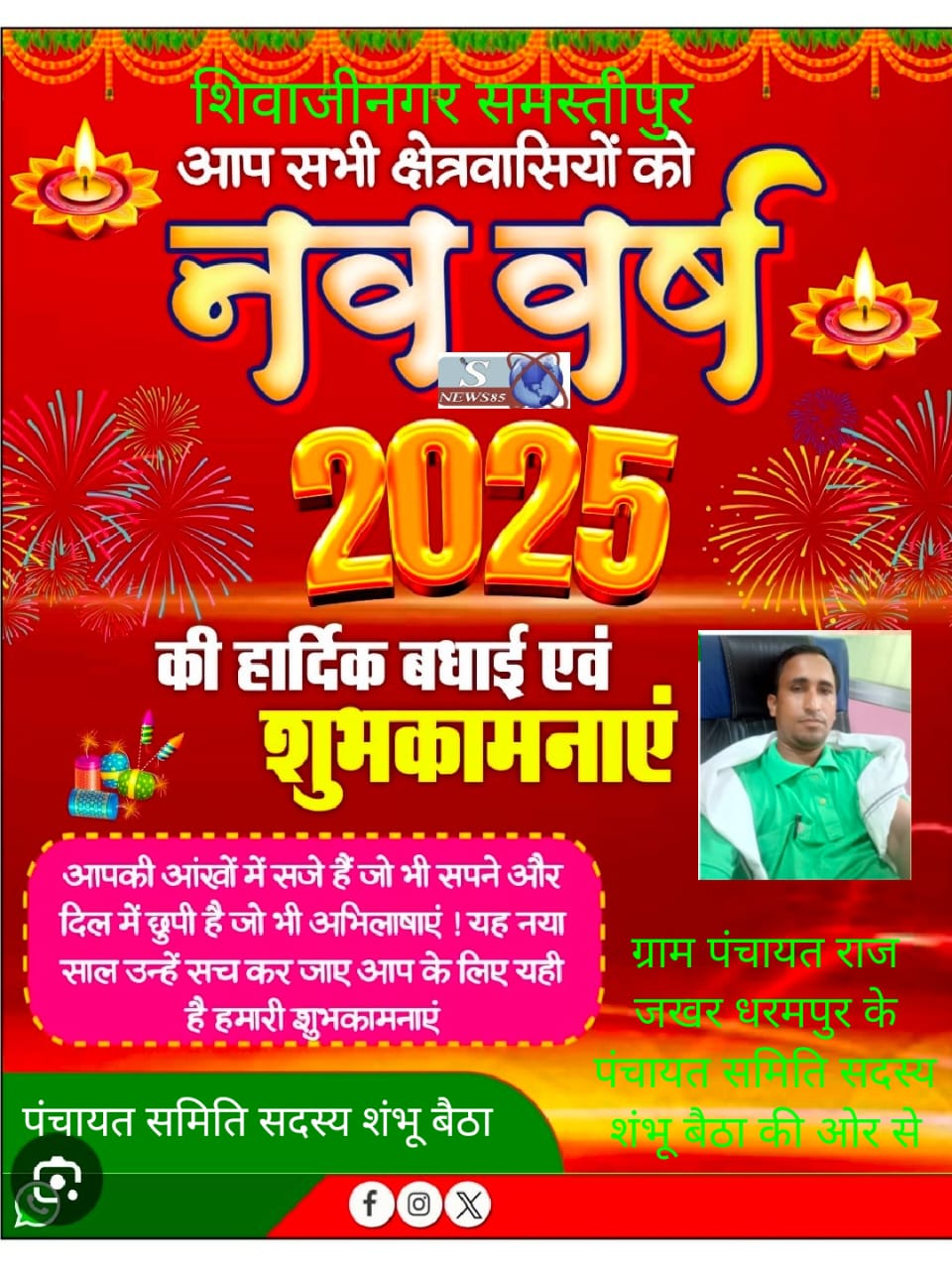 "शिवाजीनगर में नववर्ष 2025 की धूमधाम: क्षेत्रवासियों के लिए शुभकामनाओं का संदेश"