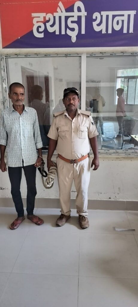 बल्लीपुर गांव से वारंटी गिरफ्तार, न्यायिक हिरासत में भेजा गया