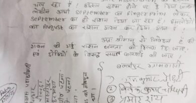 बल्लीपुर में राशन गबन का बड़ा मामला, डीलर पर अगस्त माह का अनाज डकारने का आरोप, ग्रामीणों ने खोला मोर्चा बल्लीपुर में राशन गबन का बड़ा मामला, डीलर पर अगस्त माह का अनाज डकारने का आरोप, ग्रामीणों ने खोला मोर्चा